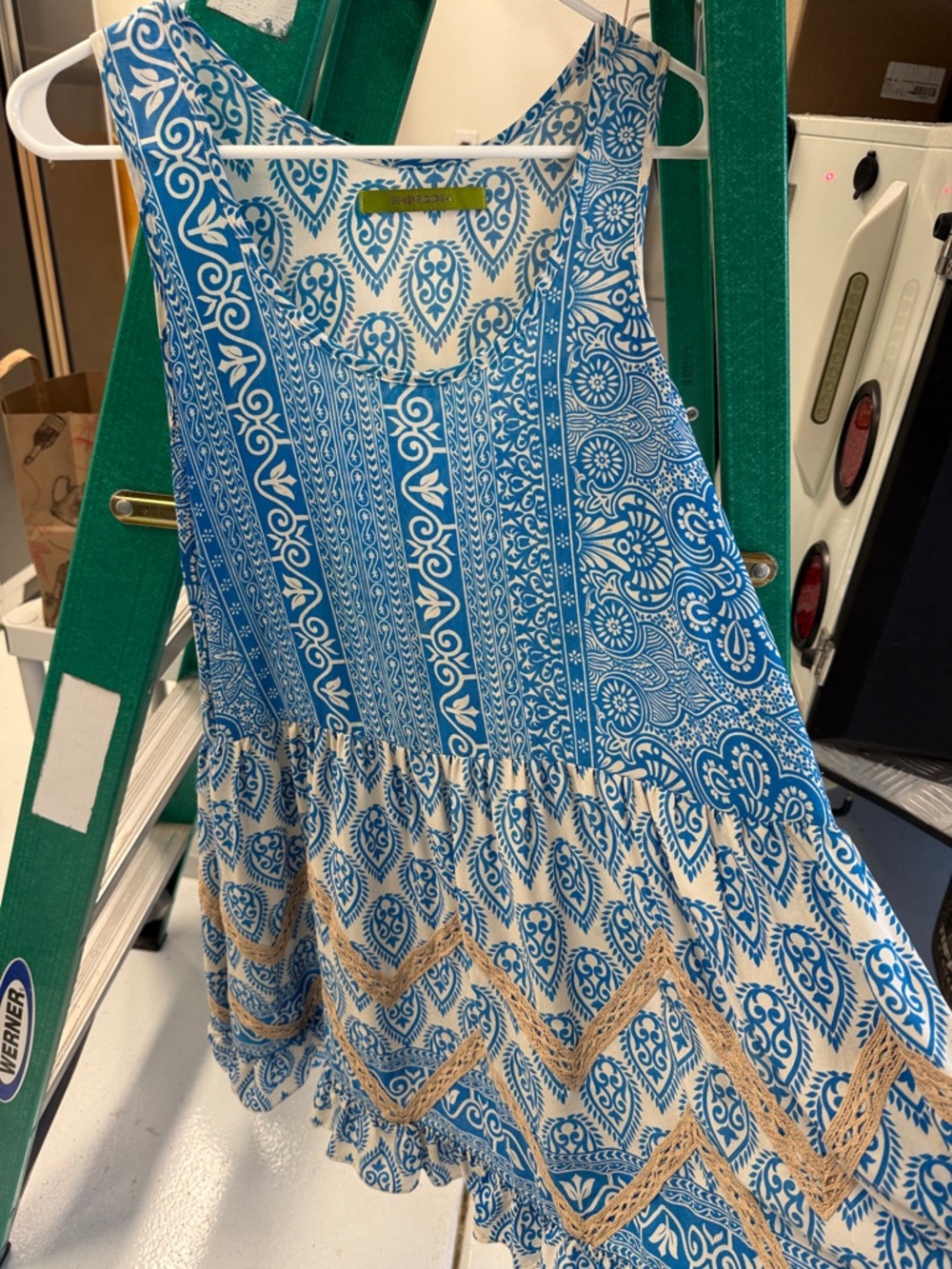 Rapsodia Blue and White Printed Silk Dress 👗💙 SZ XS